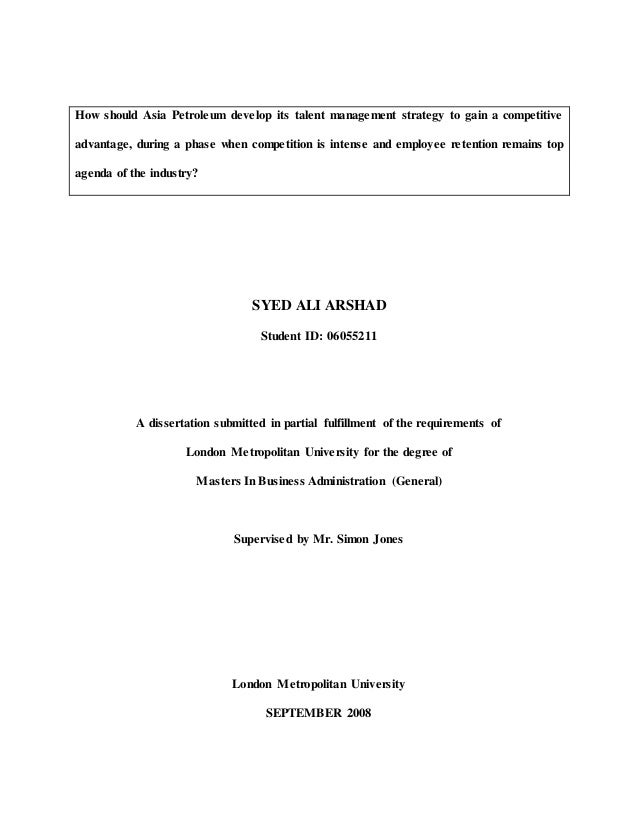Doctoral thesis on talent management
